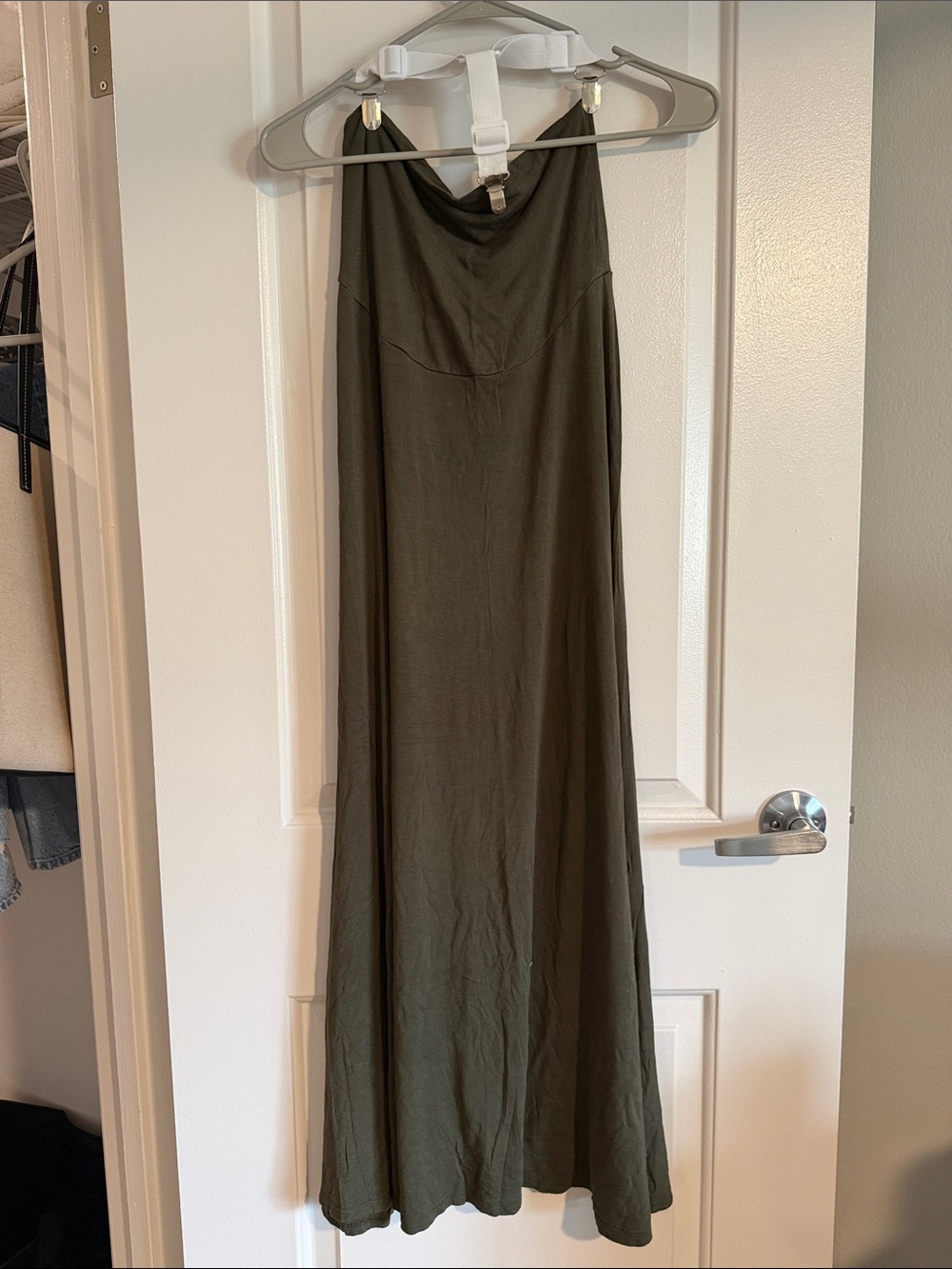 Olive Green Maxi maternity Dress strapless